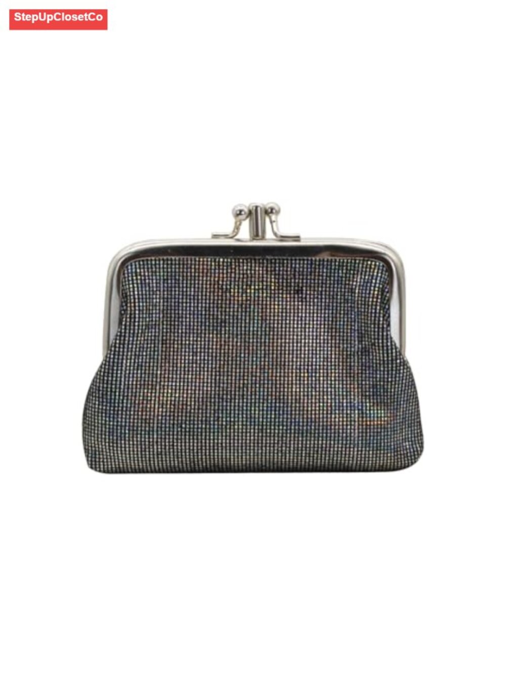 Vintage Kiss Lock Coin Purse for Women - Faux Leather Change Pouch